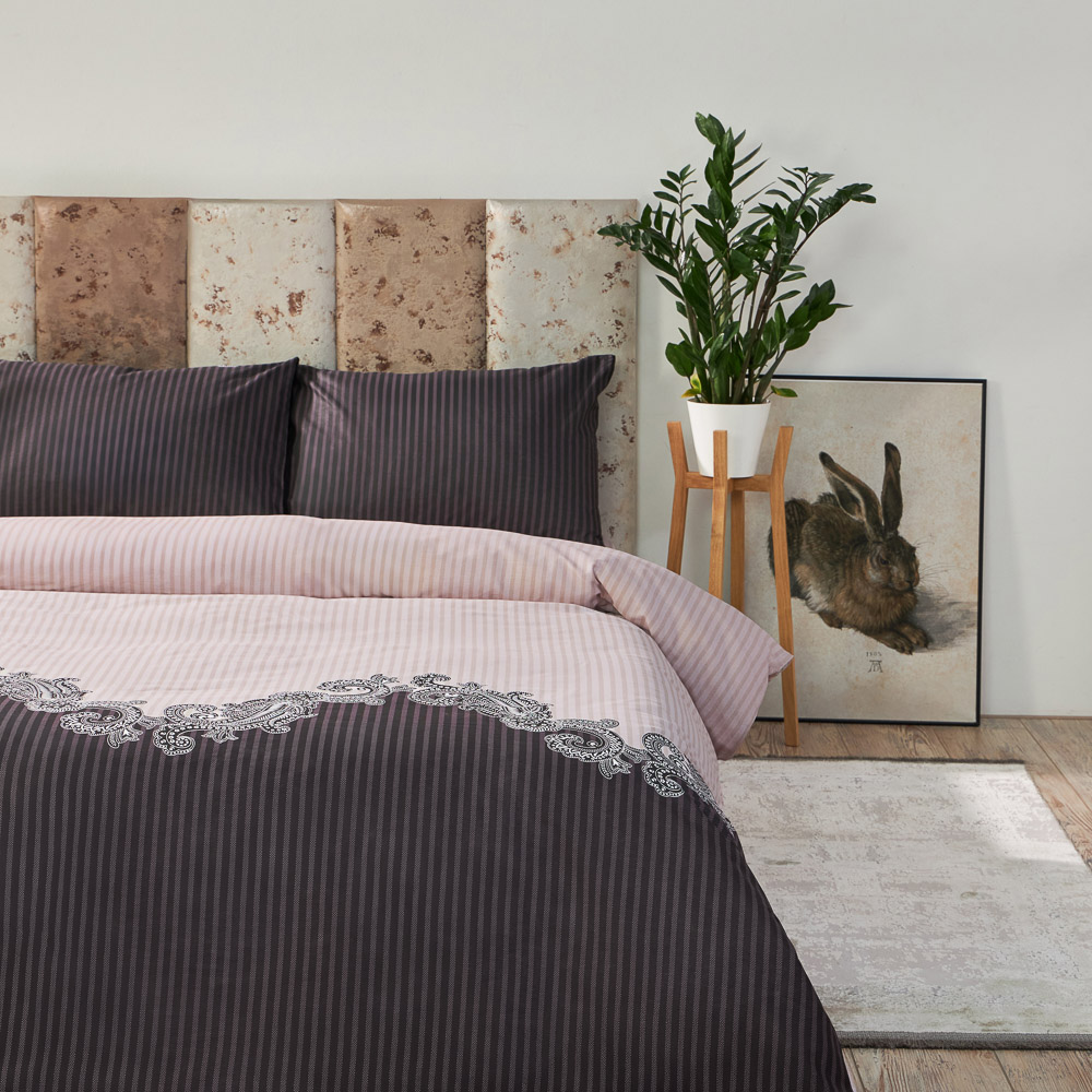 PROVANCE Хейзел Комплект постельного белья евро (4 предмета), бязь, 100% хлопок, бежевый, арт.№ 421-337