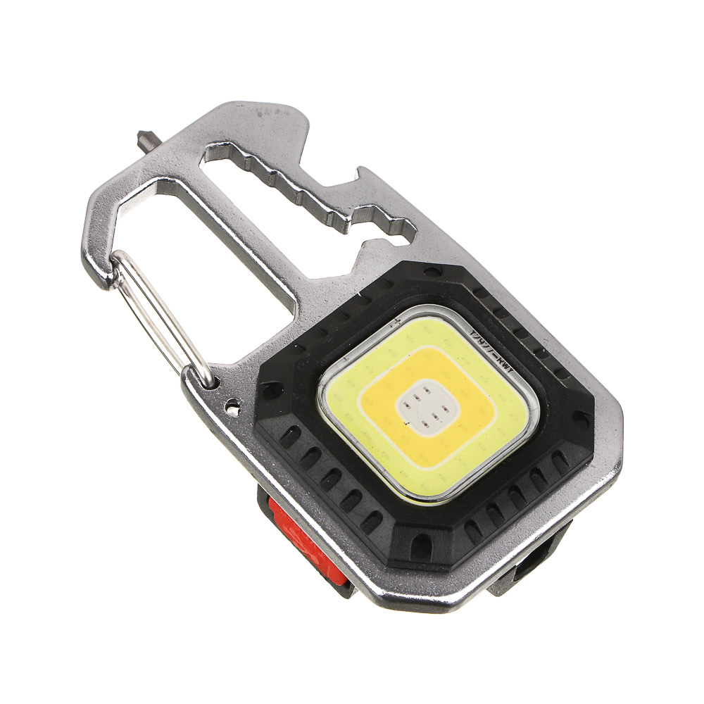 ЕРМАК Фонарь многофункциональный, 38 COB, красный свет, 7 режимов, 400мАч, 4,5х8,2х2,3см, арт.№ 209-019