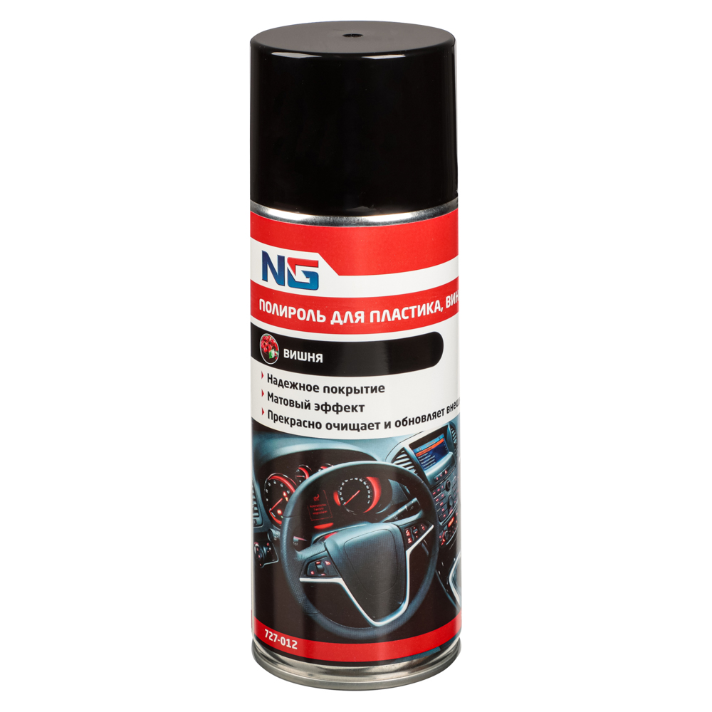ЕРМАК / NG Полироль для приборной панели "Вишня" (аэрозоль) матовый 520 мл, арт.№ 727-012