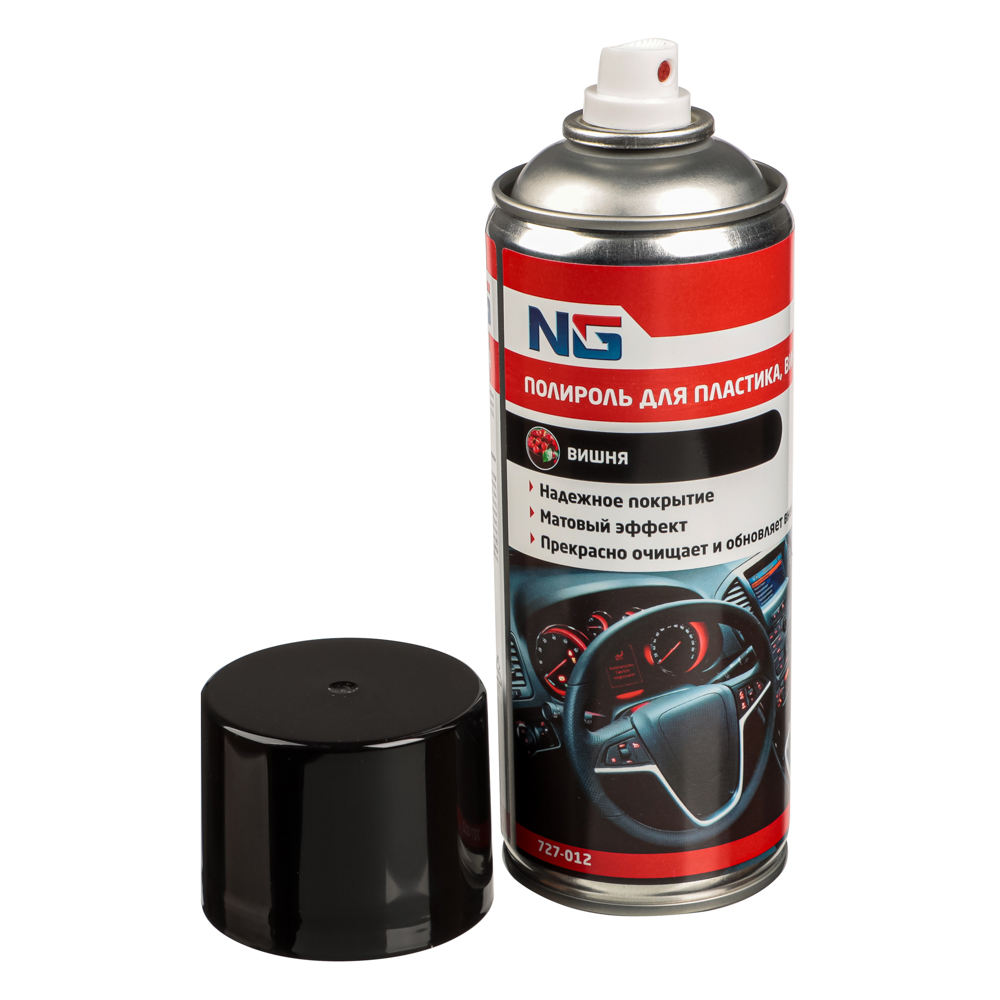 ЕРМАК / NG Полироль для приборной панели "Вишня" (аэрозоль) матовый 520 мл, арт.№ 727-012