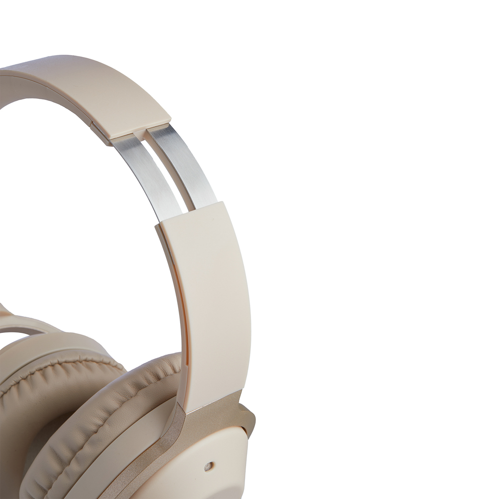 Наушники беспроводные накладные BY Slide, 400мАч, BT 5.0, складные, бежевый, арт.№ 443-017