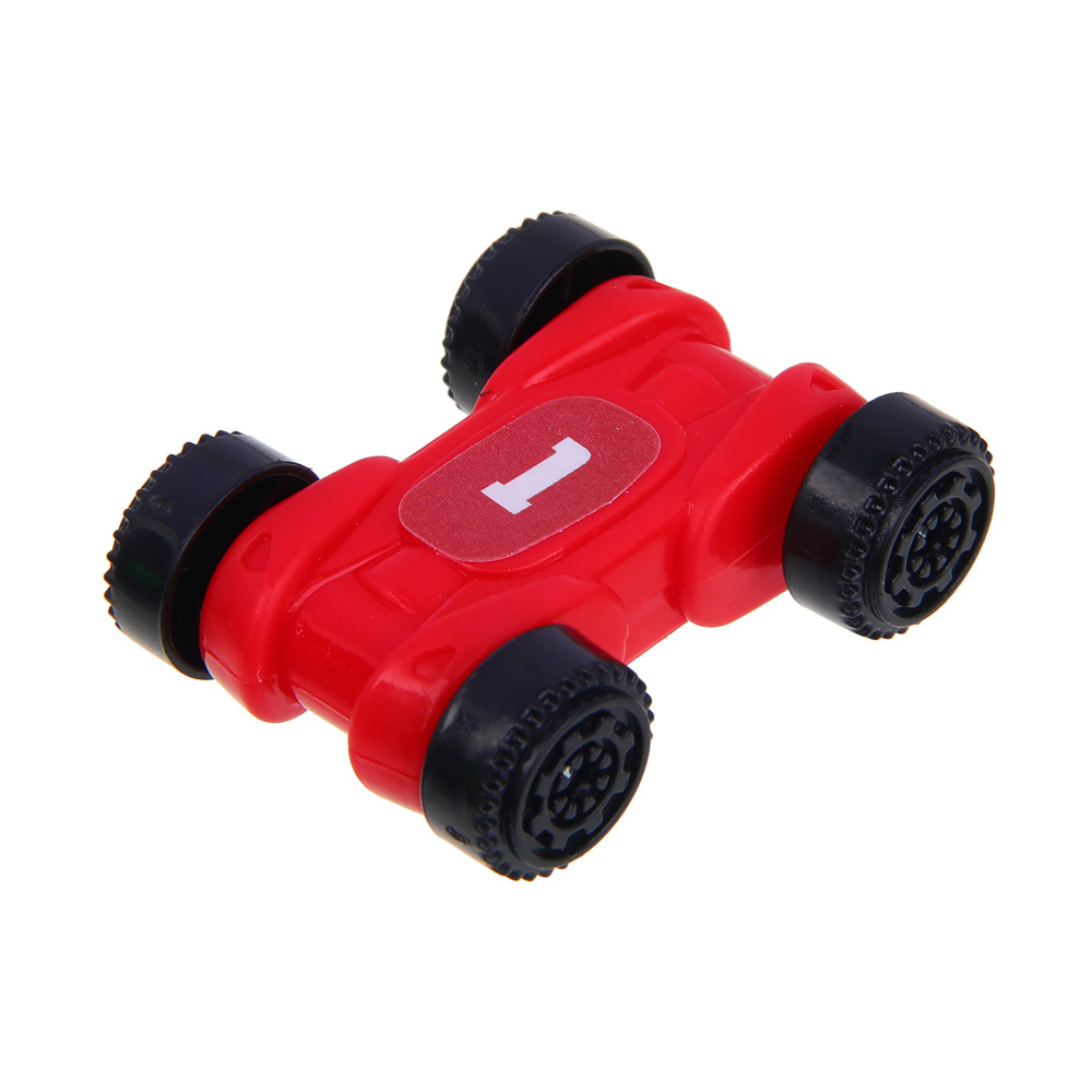 ИГРОЛЕНД Автотрек "Гонки", пластик, 4 машинки, 21,5х22х5 см, арт.№ 276-166