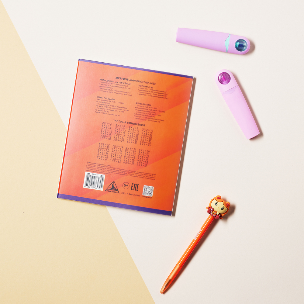 Тетрадь школьная 24 листа в клетку BY Русские Супергерои, БЕЛЫЕ ЛИСТЫ, обложка пластик, скрепка, "Джуниор", 4 дизайна, арт.№ 801-030