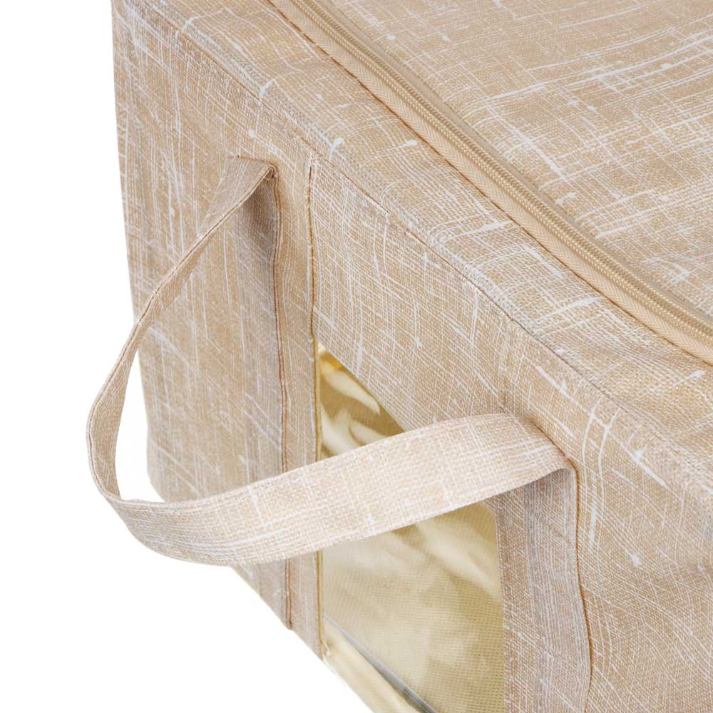 Короб жесткий тм VETTA ЛЁН, складной метал.каркас,полиэстер, 50х40х22см, бежевый, арт.№ 457-643