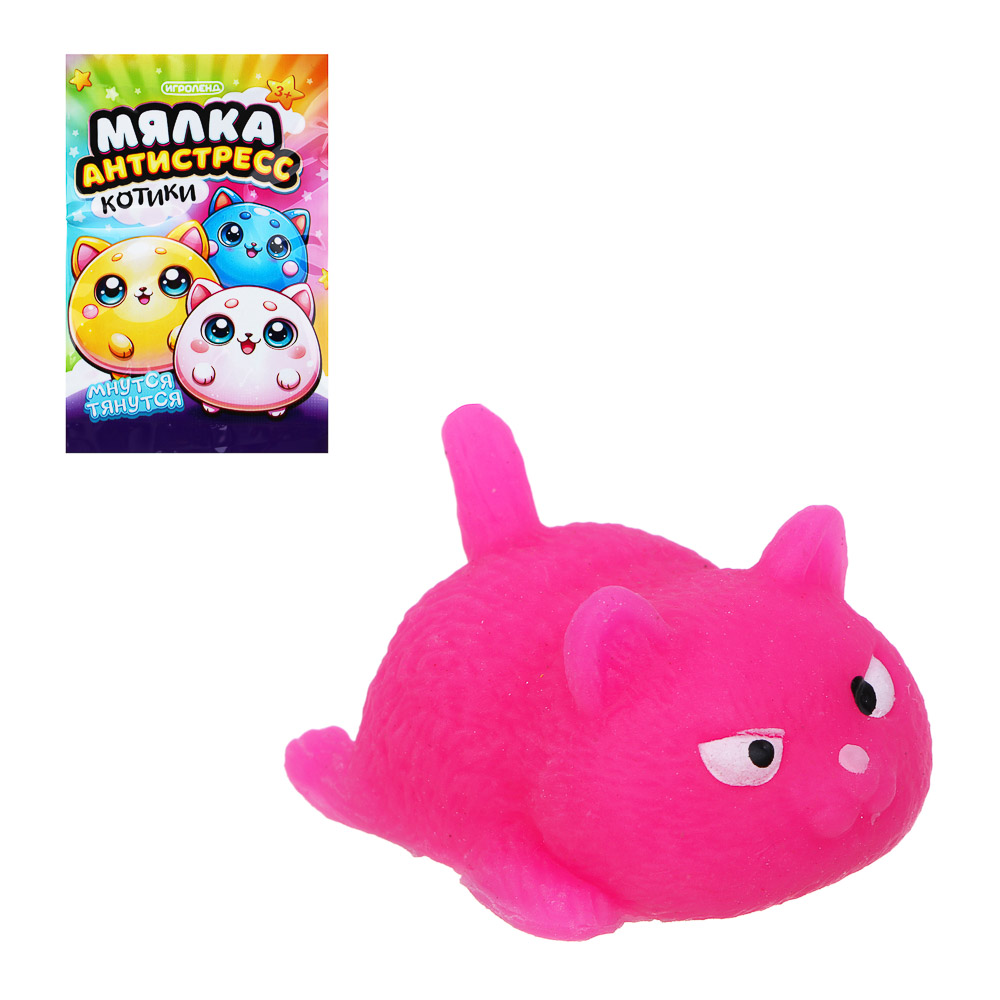 Мялка антистресс "Котики", ИГРОЛЕНД, TPR, арт.№ 214-087