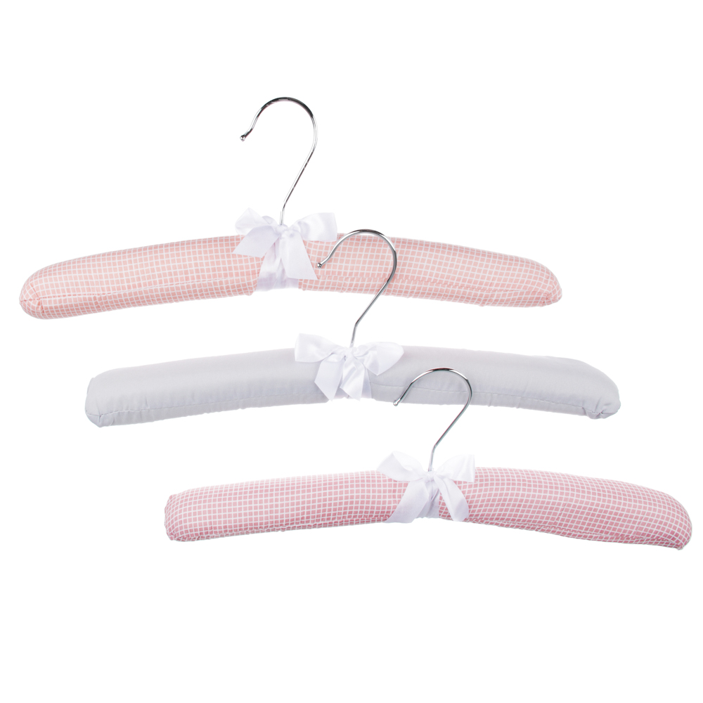 VETTA Набор вешалок 3шт, 38 см, дерево, тканное покрытие, арт.№ 455-046