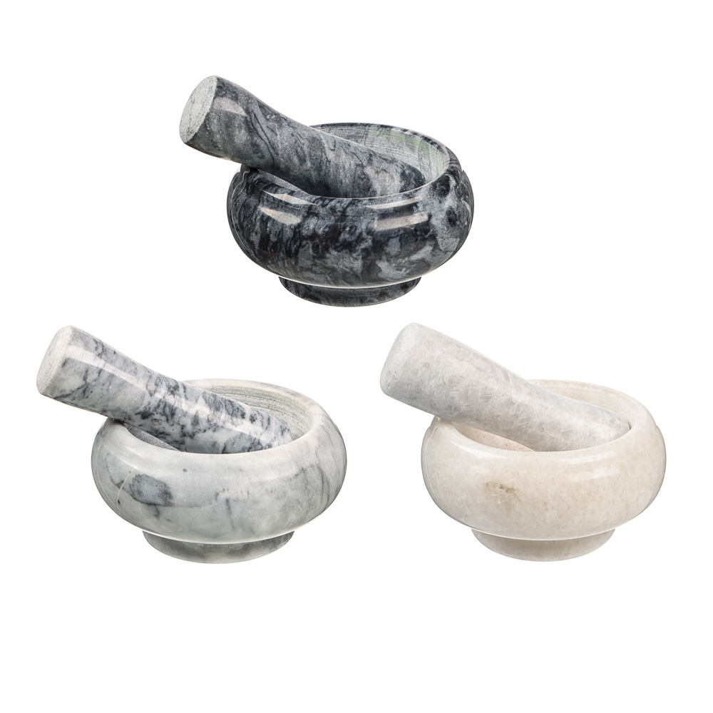 VETTA Ступка с пестиком, 9x4,5см, мрамор, 3 цвета, арт.№ 884-342