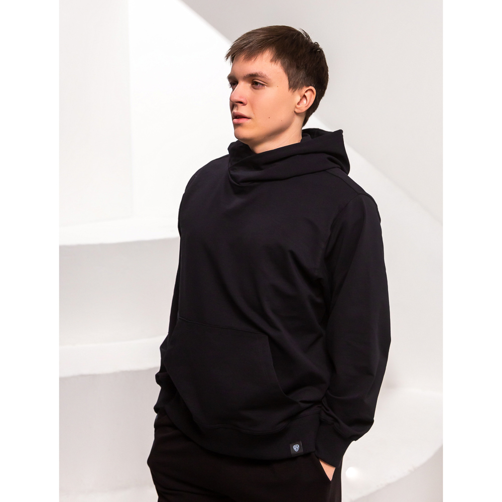 BY Basic Толстовка мужская, хлопок, цвет черный, размер M, арт.№ 833-149