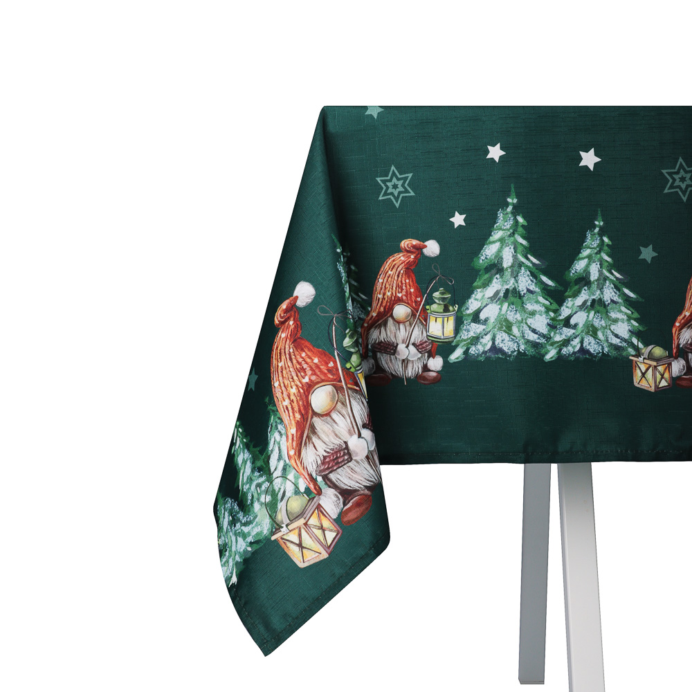 PROVANCE Фелиз Скатерть текстильная с водоотталкивающей пропиткой, 140x180см, 100%полиэстер, зеленый, арт.№ 492-197