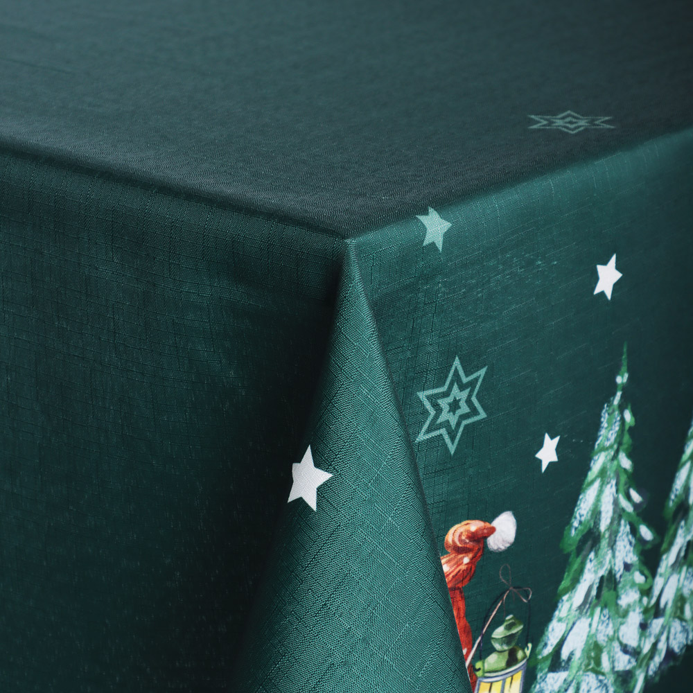 PROVANCE Фелиз Скатерть текстильная с водоотталкивающей пропиткой, 140x180см, 100%полиэстер, зеленый, арт.№ 492-197