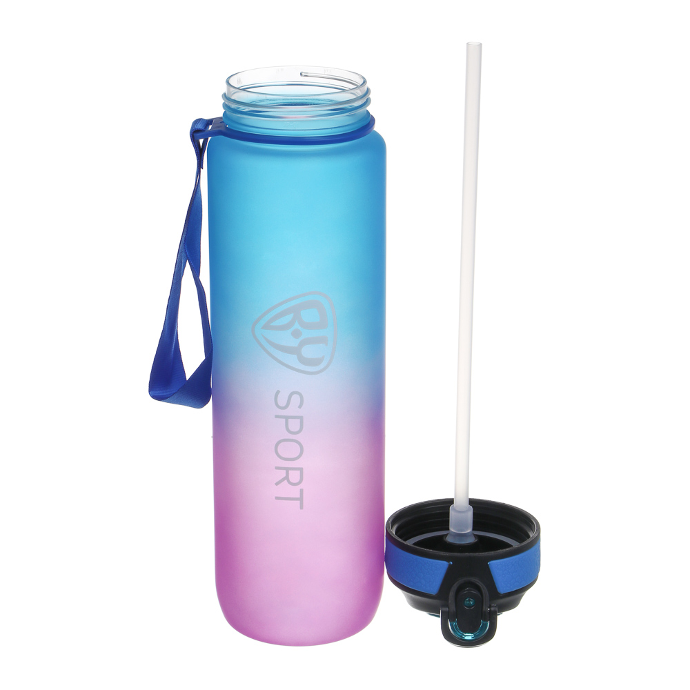 Бутылка спортивная тм BY SPORT, 1000мл, PC, 3 цвета, арт.№ 088-140