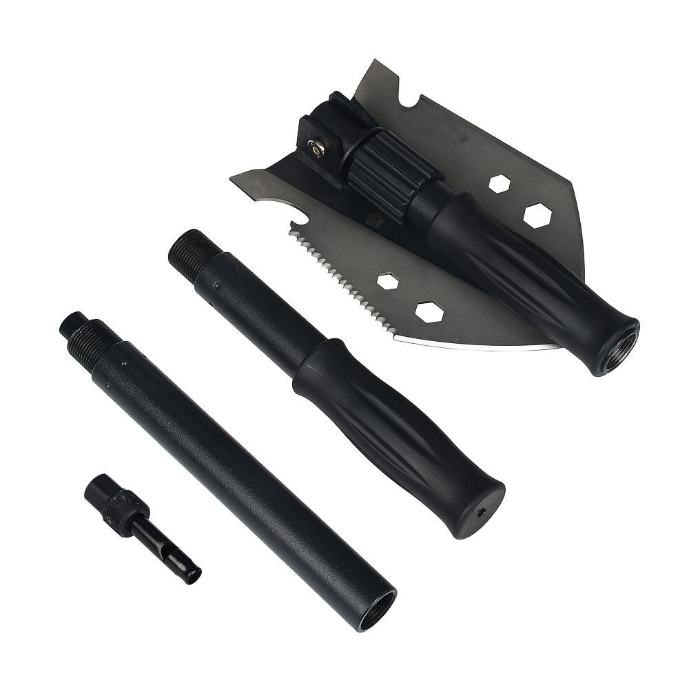 ЕРМАК Лопата складная для выживания, в чехле, (нож/пила + свисток), нерж. сталь, ПВХ, арт.№ 070-010