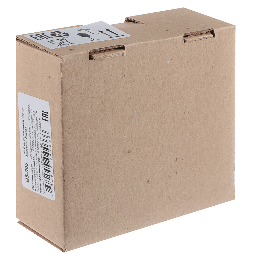 Будильник кварц, корпус черный "Классика", арт.В5-001, арт.№ 529-336