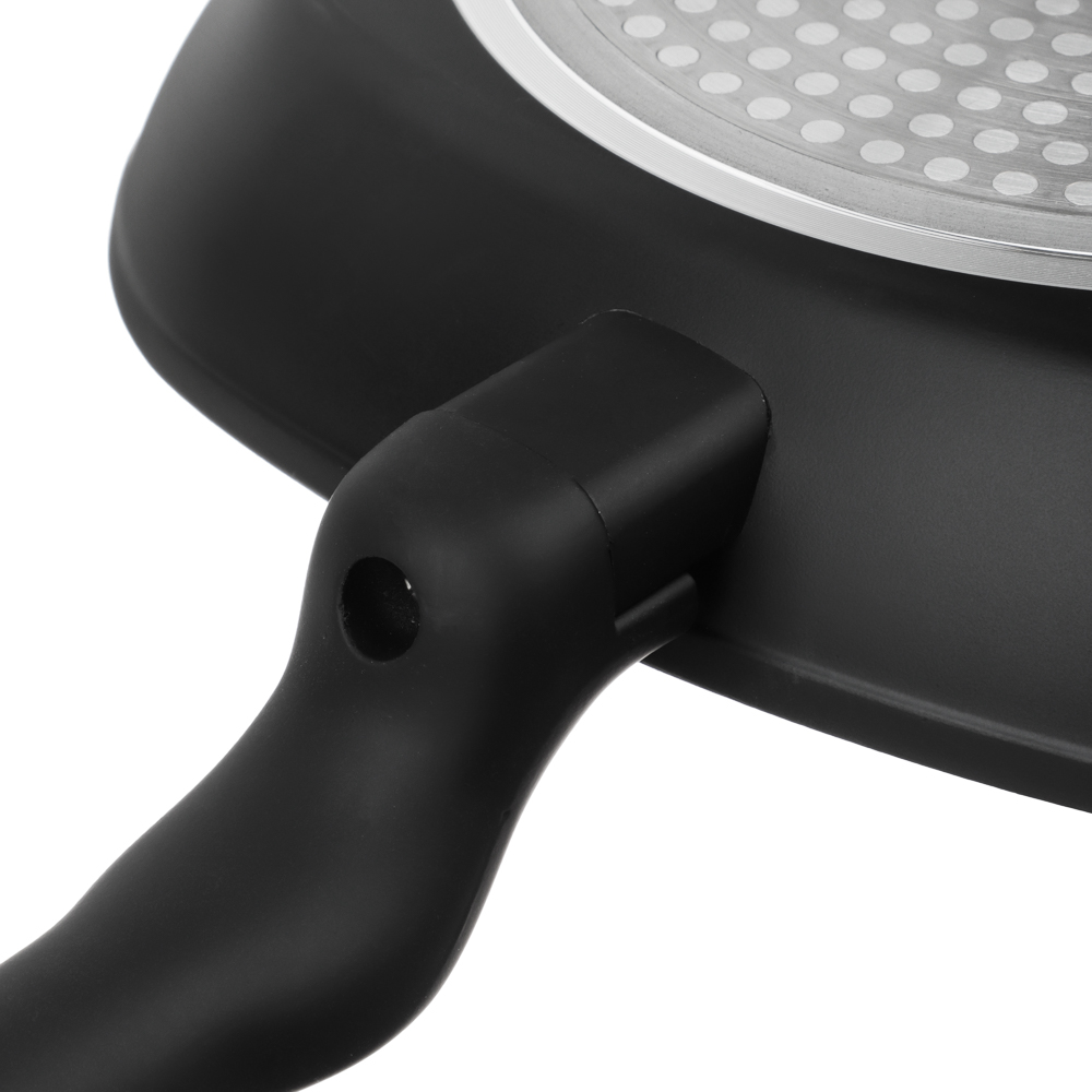 SATOSHI Стоун Сковорода-гриль 24*24см, литой алюм., антипр."каменное" покрытие, индукция, арт.№ 846-495