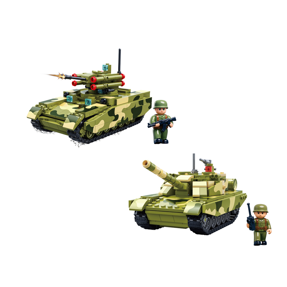 BY Русские Супергерои Конструктор "Танк", 325-412 дет., ABS, 20х15х8см, 2 дизайна, арт.№ 265-013