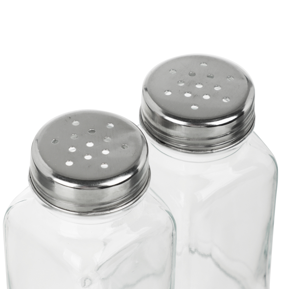 Набор Банок 2шт для соли и перца, стекло, нерж.сталь 4.2x9.3см 80мл, арт.№ 828-339