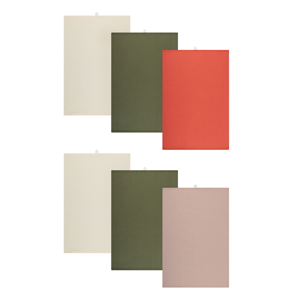 PROVANCE Кантри Комплект вафельных полотенец 3шт, 40х60см,100% хлопок, 2 цвета, арт.№ 434-201