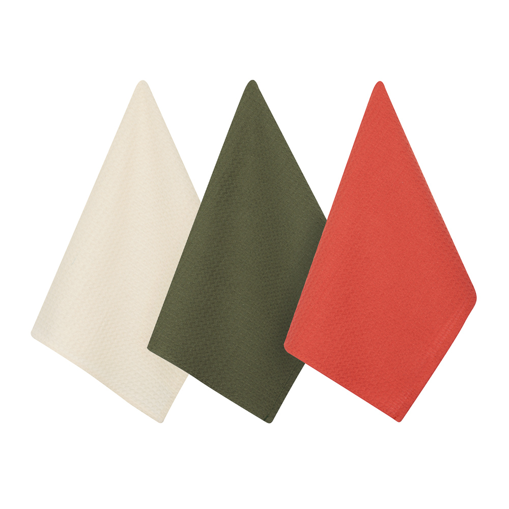 PROVANCE Кантри Комплект вафельных полотенец 3шт, 40х60см,100% хлопок, 2 цвета, арт.№ 434-201