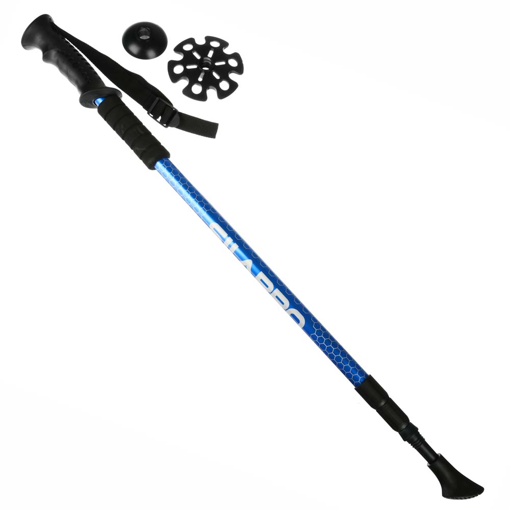 SILAPRO Палка для скандинавской ходьбы 1шт, телескопическая 65-135см, алюм 6061, PVC, арт.№ 190-009