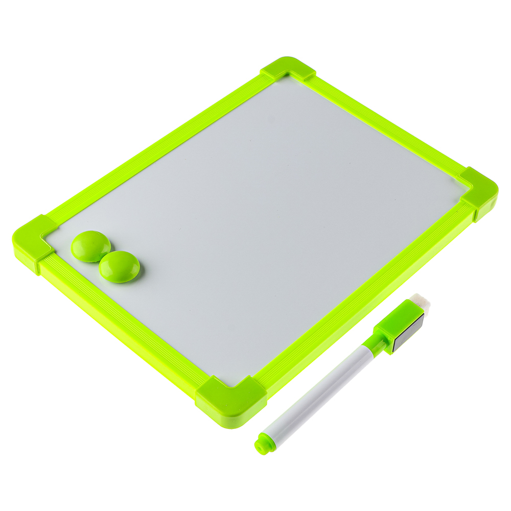 Доска для рисования с маркером, пластик, 20х15см, 4 цвета, арт.№ 284-144