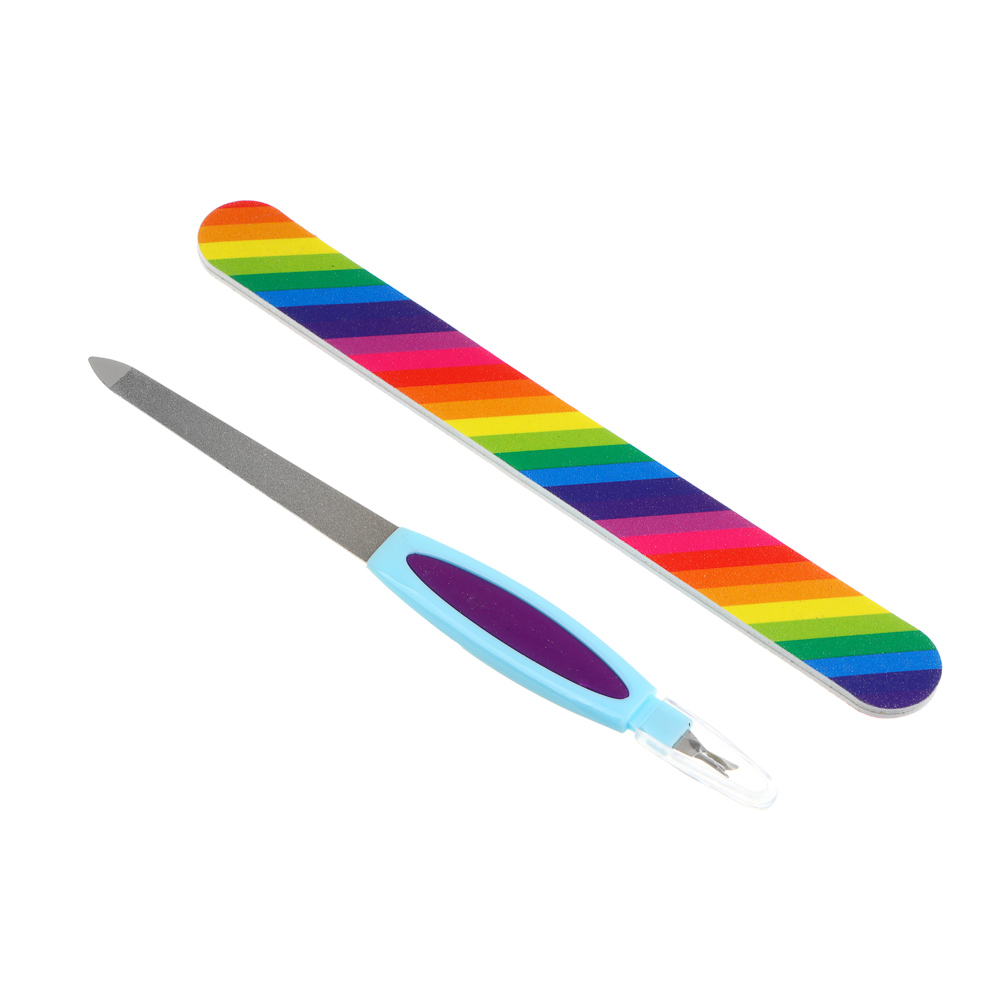 ЮНИLOOK Набор маникюрный 2 пр. (пилка металлическая с триммером, пилка наждачная), арт.10-5, арт.№ 305-411