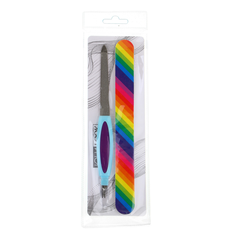 ЮНИLOOK Набор маникюрный 2 пр. (пилка металлическая с триммером, пилка наждачная), арт.10-5, арт.№ 305-411