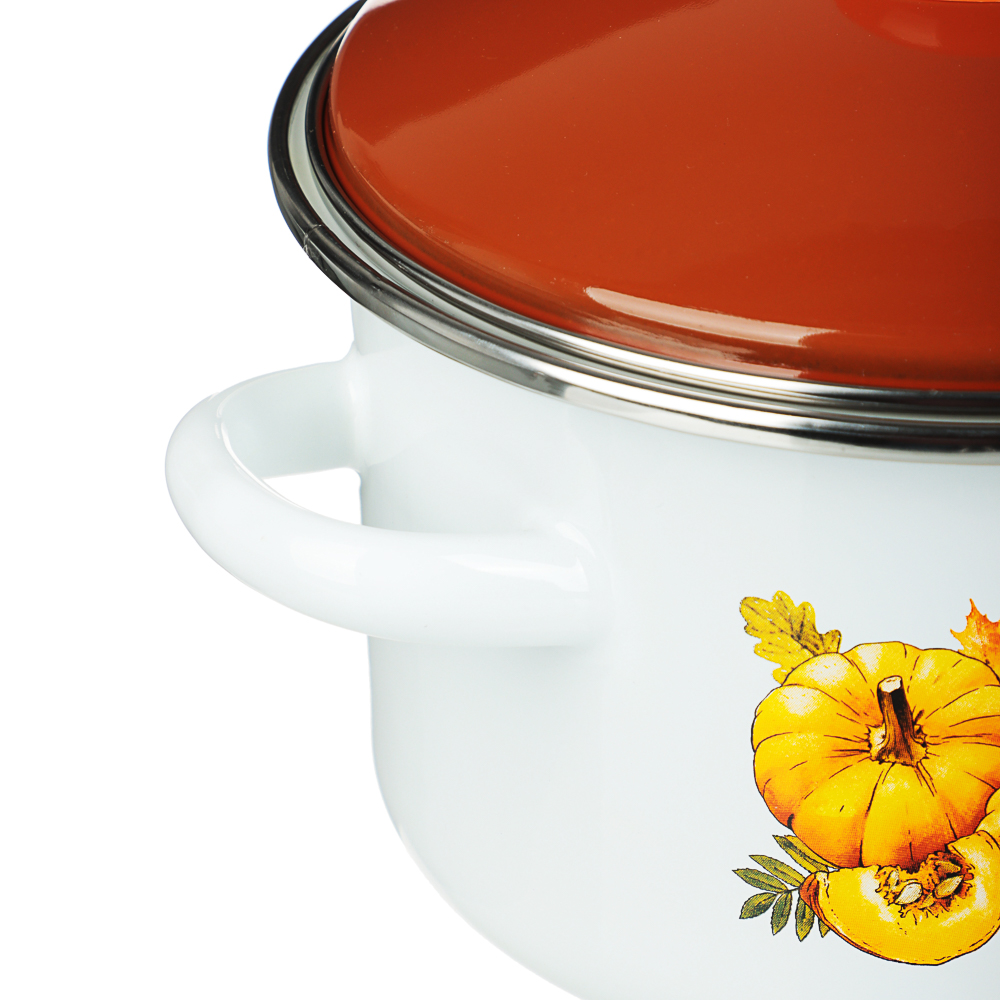 Осенняя романтика Кастрюля эмалированная 2 л, арт.№ 894-013