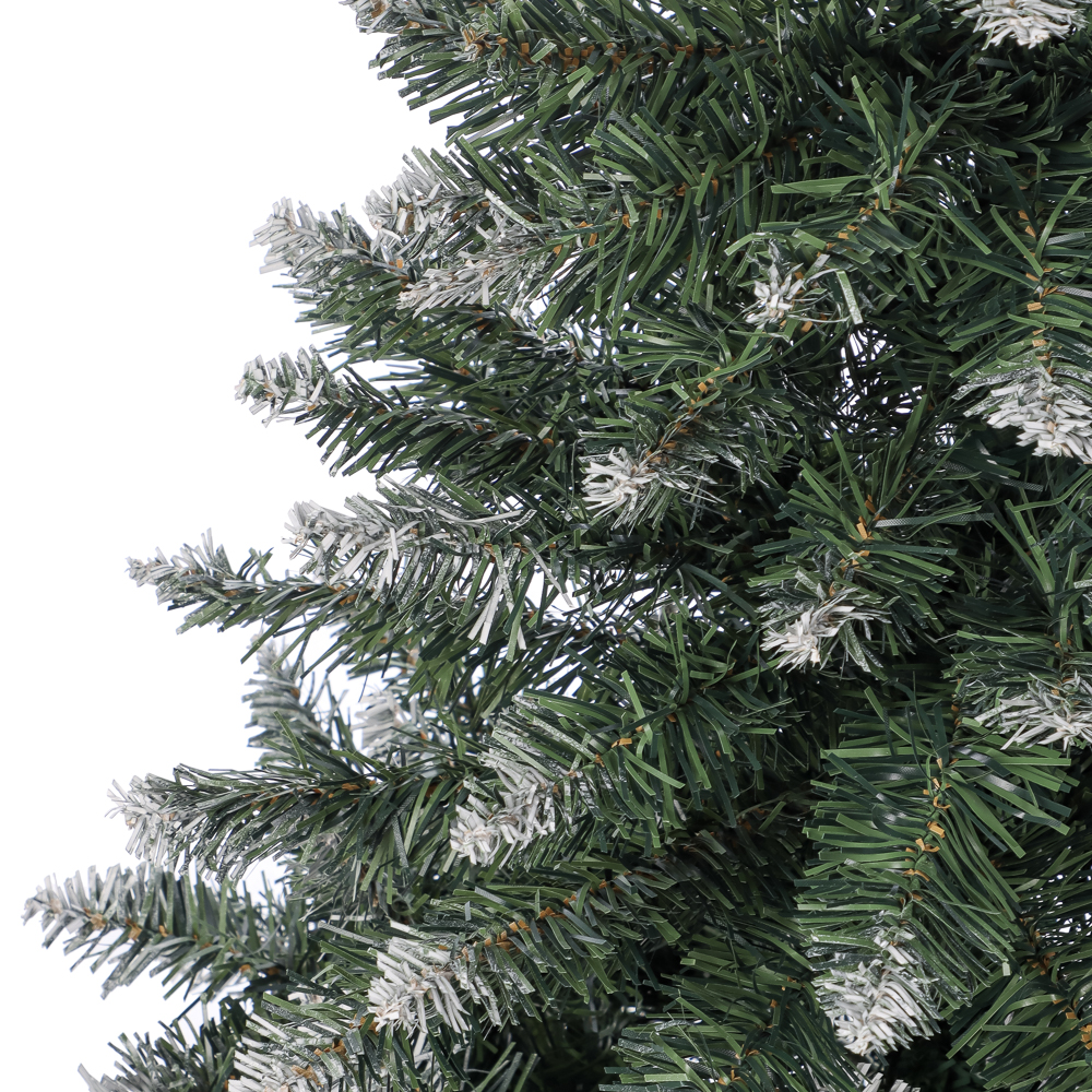 Ель искусственная "Европейская большая" 140 см с белоснежными кончиками, 280 веток, ПВХ, арт.№ 385-437