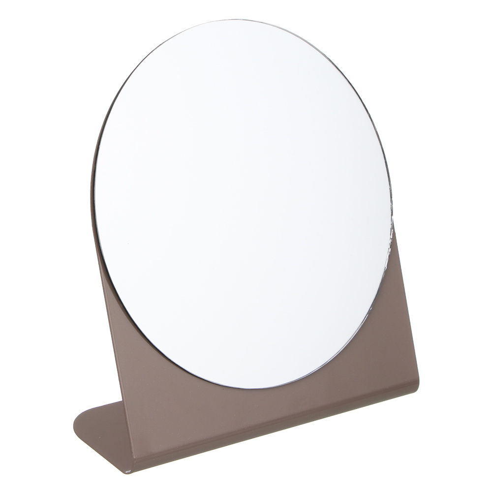 ЮНИLOOK Тинес Зеркало настольное на металлической подставке, железо, стекло 17х15х5,5см, беж, арт.№ 301-275
