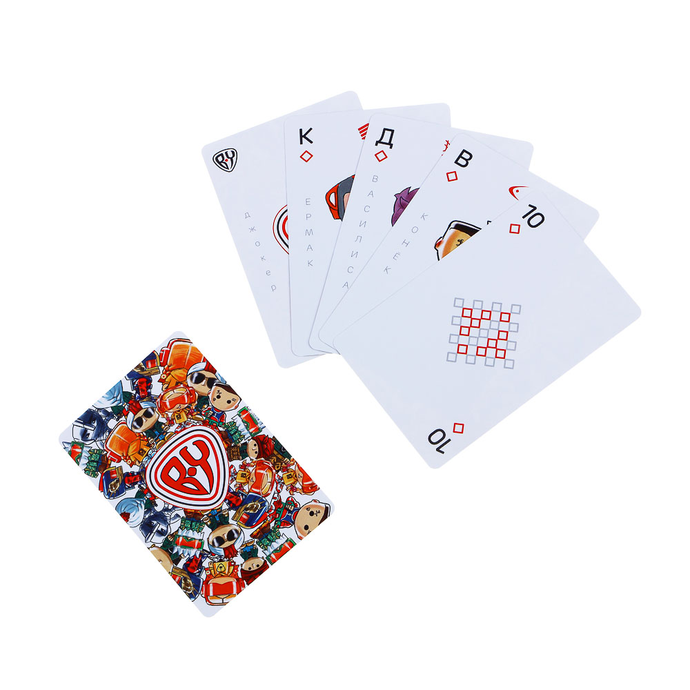 BY Карты игральные 54шт, пластик PVC, 6х9см, арт.№ 897-093