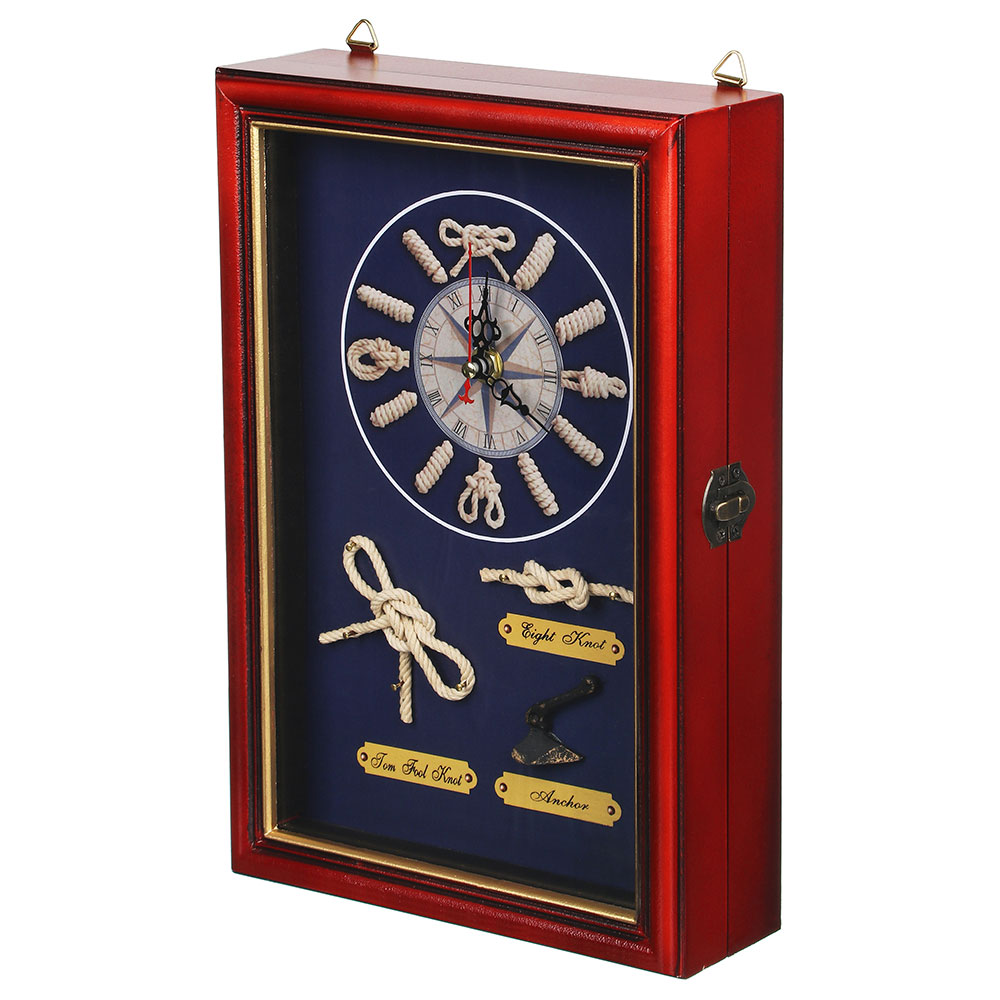 LADECOR Ключница декоративная на 6 крючков, дерево, стекло, 30х20х7см, арт.08-08, арт.№ 510-073