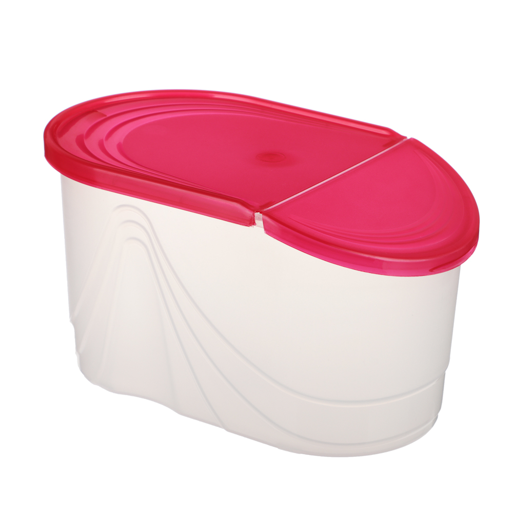 Банка для сыпучих продуктов Wave 1,0л, пластик, 4 цвета, арт.№ 861-369