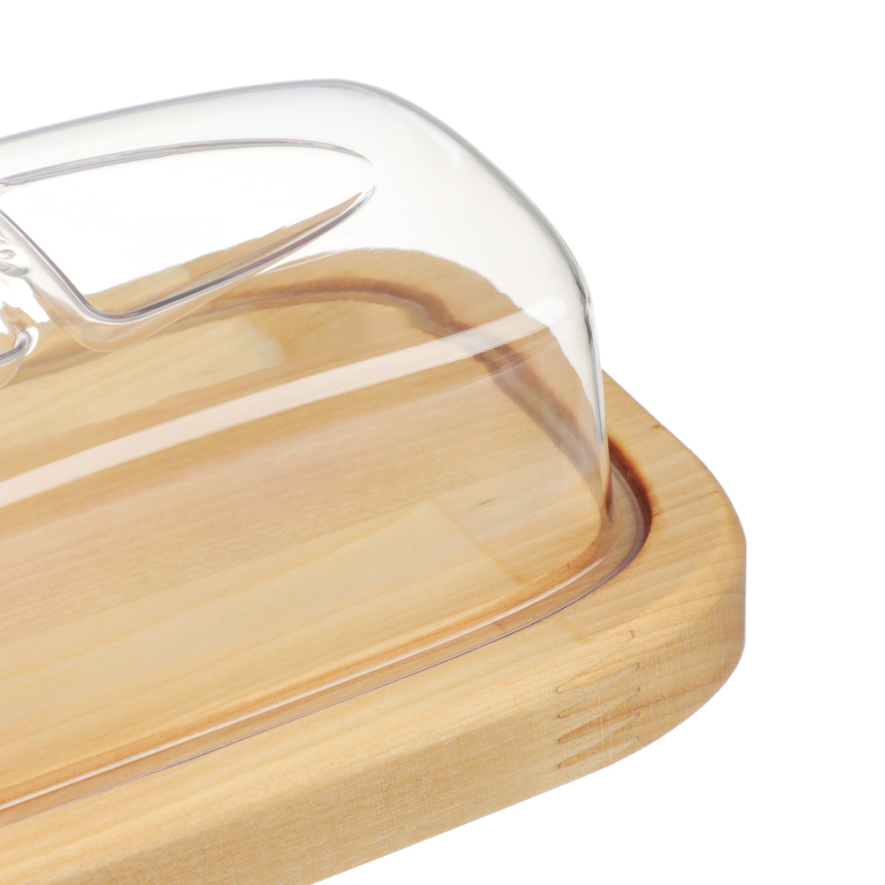 Масленка 18х12х7см, пластик, дерево, арт.№ 861-357