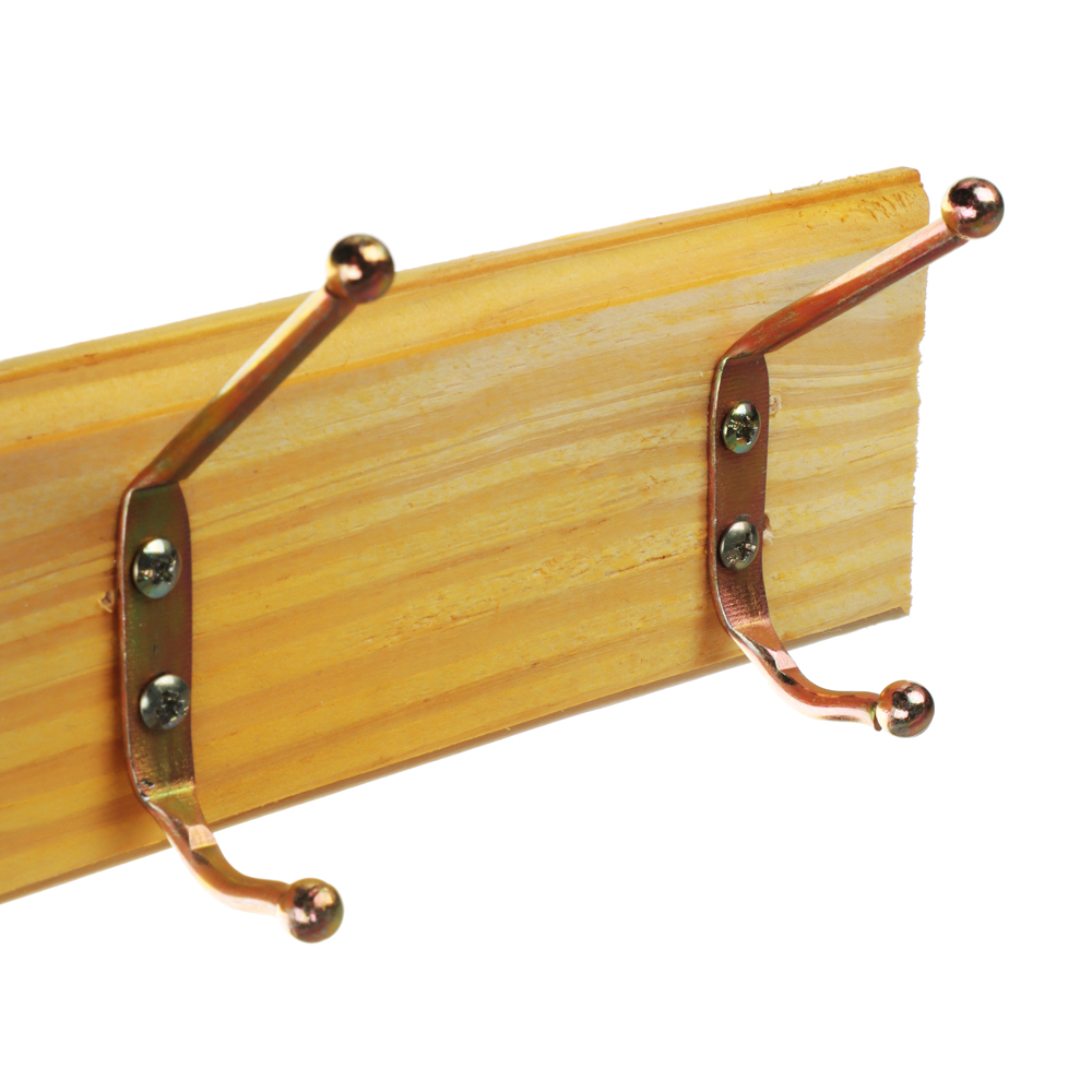 VETTA Вешалка настенная, 5 двойных крючков, 49х6,5см, дерево, металл, арт.№ 465-169