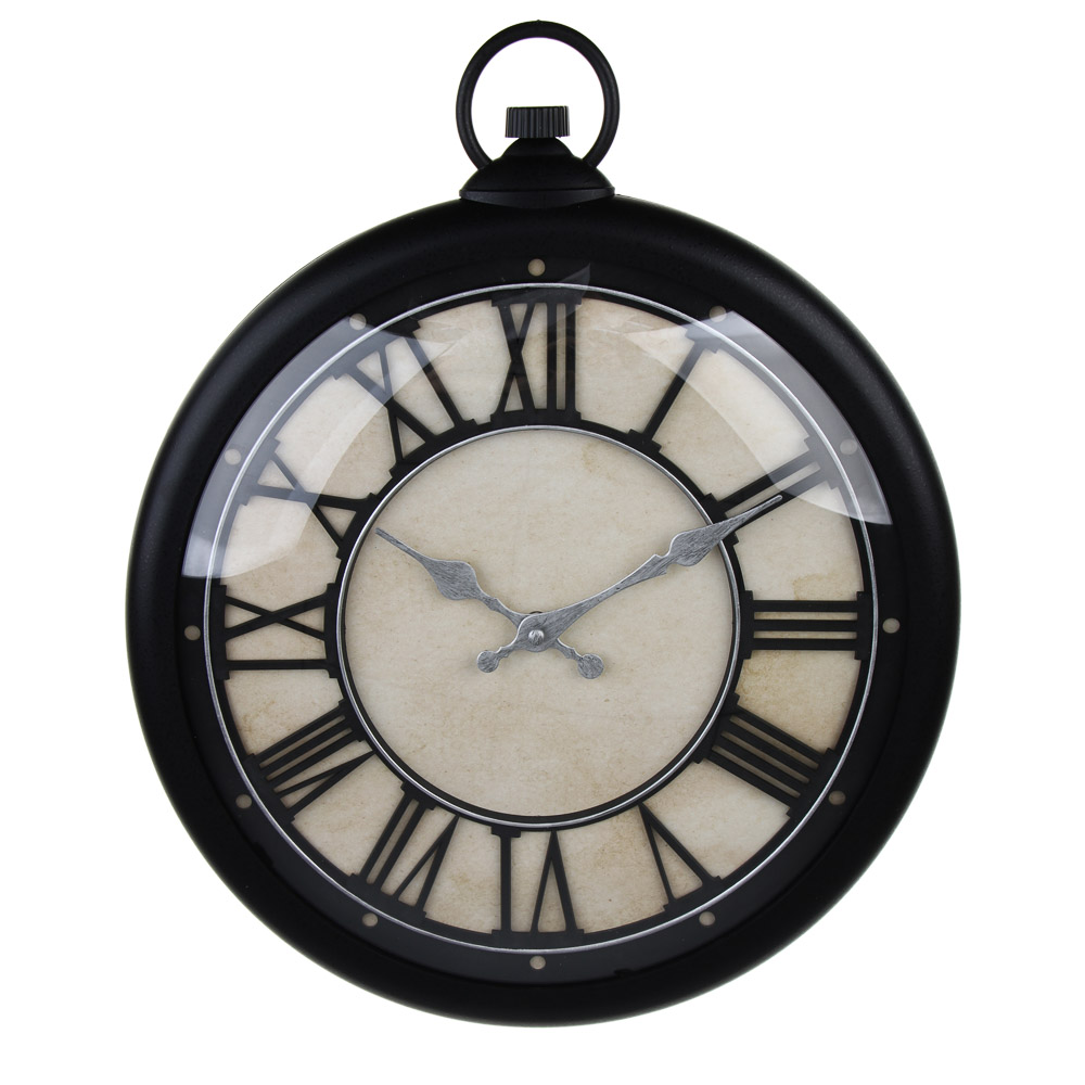 LADECOR CHRONO Часы настенные, круглые, 35,8x42,4x5 см, пластик, цвет черный, арт.№ 581-625