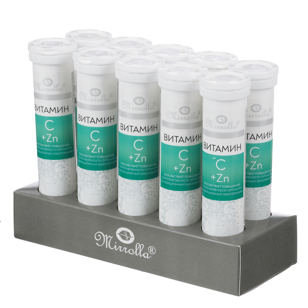 БАД "Витамин С 500мг + Цинк 25м" Мирролла,со вкусом апельcина, 20 шип.табл, арт.№ 015-151