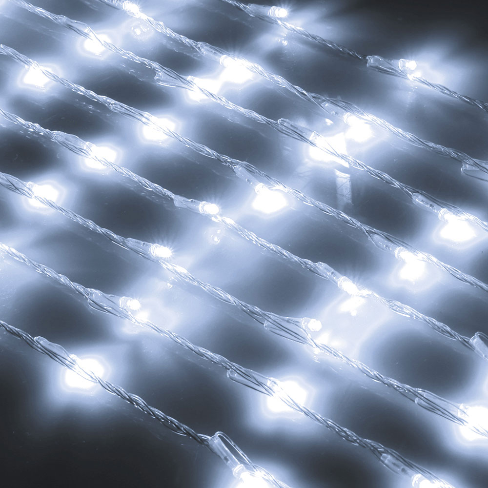 Гирлянда уличная 1,2х2 м СНОУ БУМ, 192 LED ламп, белое свечение, ПВХ прозрачный, 8 режимов, эффект водопада, 8 нитей, коннектор, 220В, арт.№ 382-023