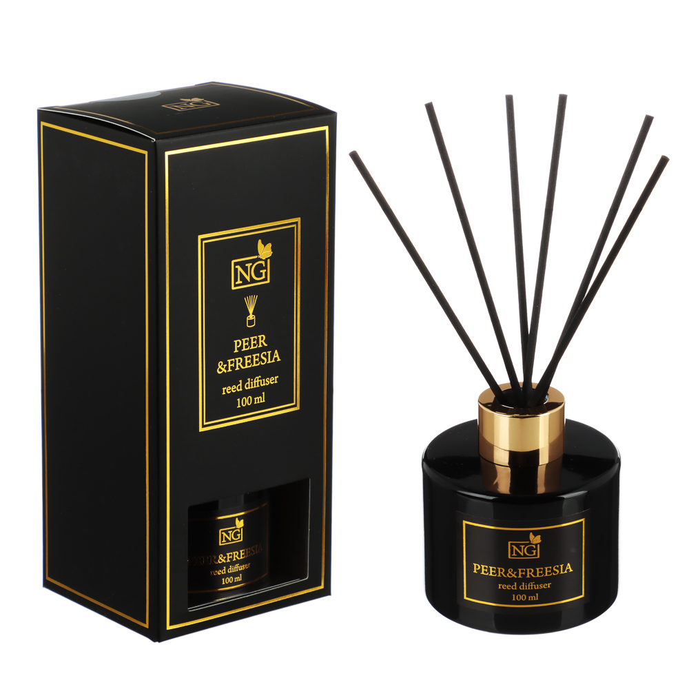 NEW GALAXY Ароматизатор диффузор "LUX",100 мл.4 шт.(wood sage,white flower, black code, pear&freesia, арт.№ 778-147