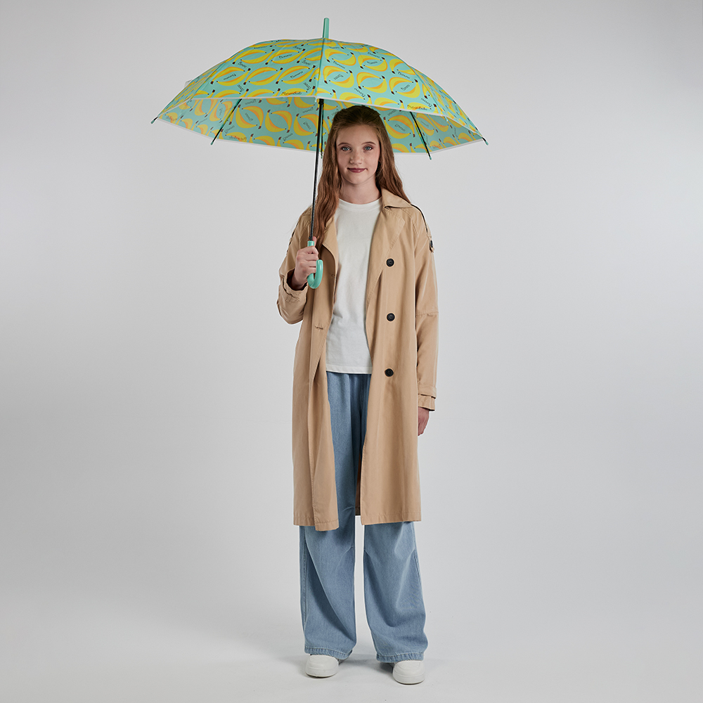 Зонт-трость, универсальный, металл, пластик, ПВХ, 60 см, 8 спиц, банан, RST910, арт.№ 302-386