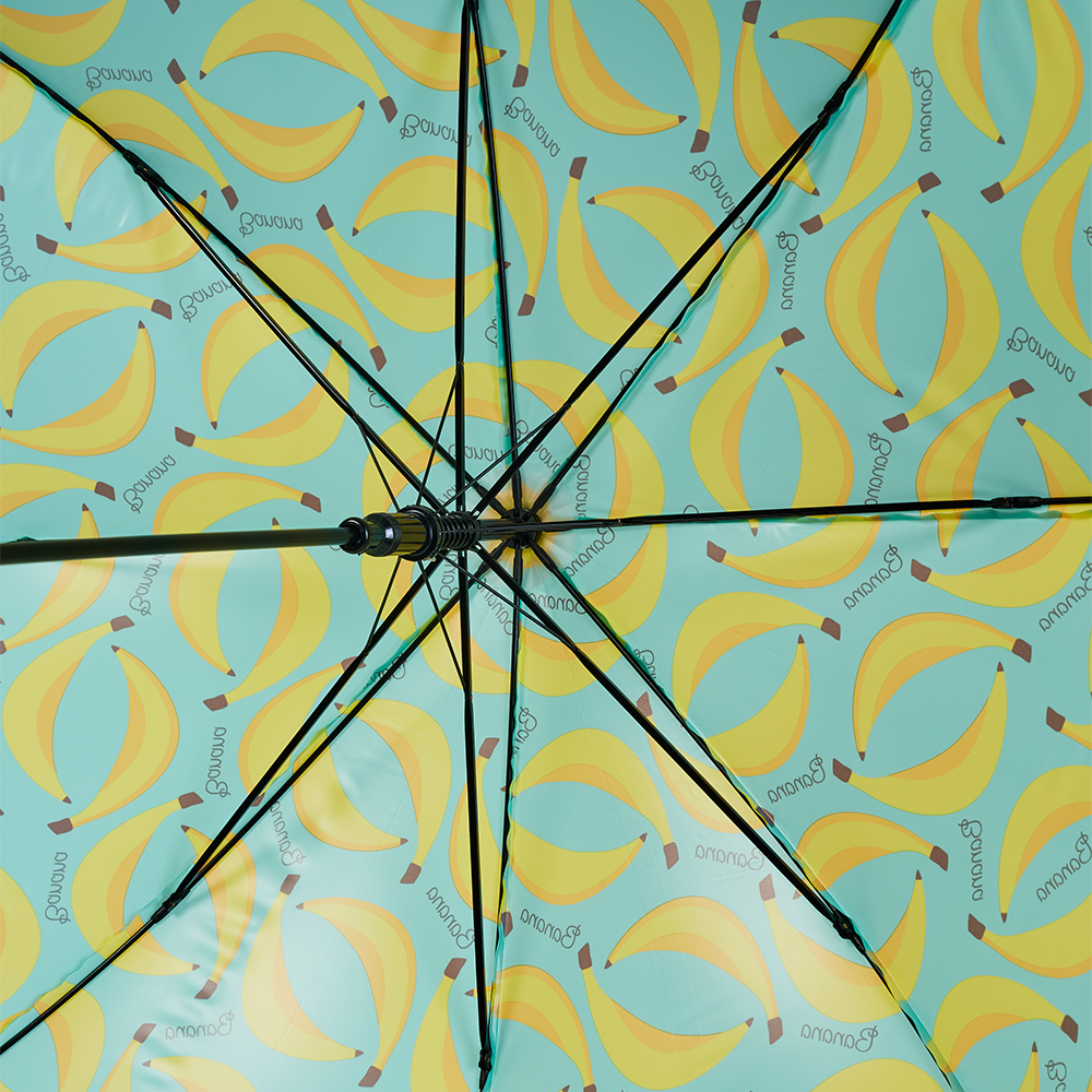 Зонт-трость, универсальный, металл, пластик, ПВХ, 60 см, 8 спиц, банан, RST910, арт.№ 302-386