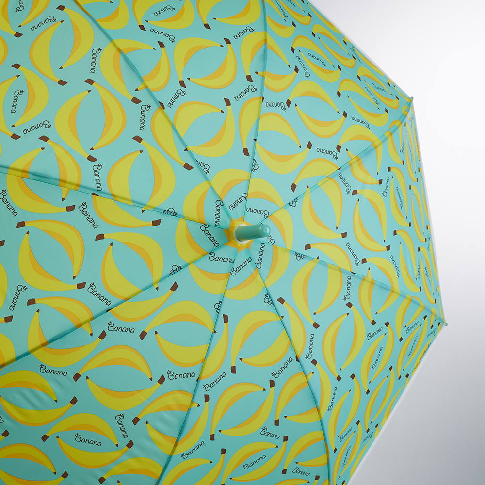 Зонт-трость, универсальный, металл, пластик, ПВХ, 60 см, 8 спиц, банан, RST910, арт.№ 302-386