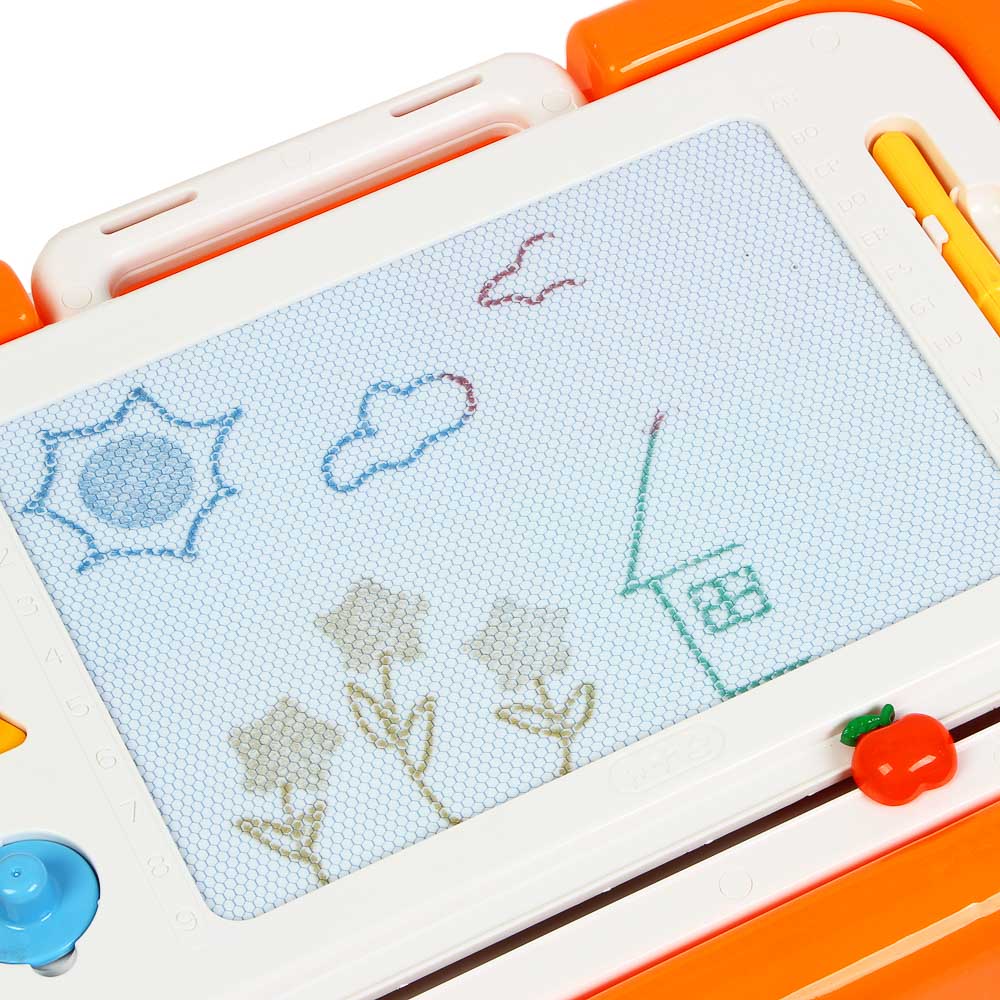 ИГРОЛЕНД Столик-планшет развивающий, звук, 2xАА, пластик, 43,5x32,7x34см, арт.№ 272-728