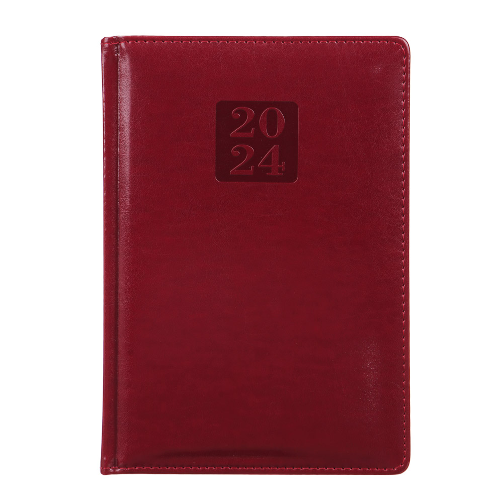 Ежедневник на 2024 "ПРЕСТИЖ" А5, 352 стр., тв.обл.с поролоном, иск.кожа, цв.срез, тонир.блок, 4 цв., арт.№ 572-138