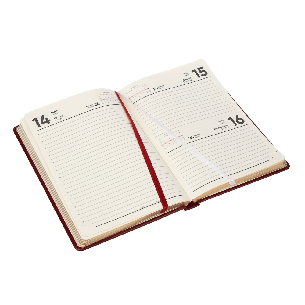 Ежедневник на 2024 "ПРЕСТИЖ" А5, 352 стр., тв.обл.с поролоном, иск.кожа, цв.срез, тонир.блок, 4 цв., арт.№ 572-138