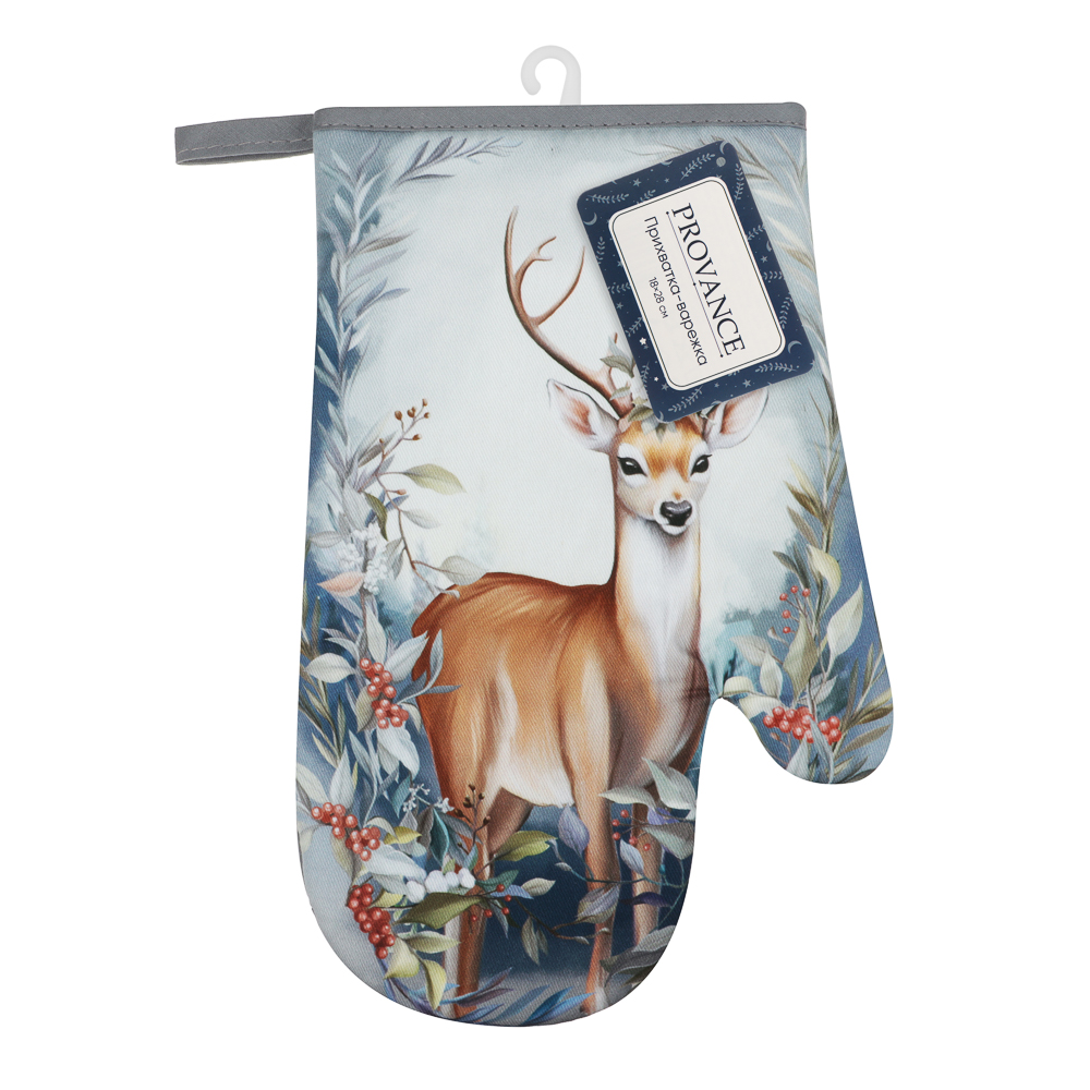 PROVANCE Нордик Прихватка-варежка, 18х28см, 100% хлопок, олень, арт.№ 492-288