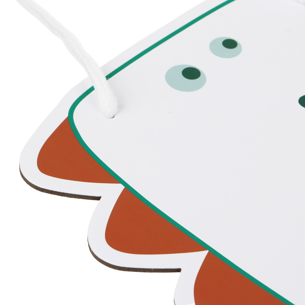 ЯЩЕРЫ Доска маркерная фигурная, в форме ящера, 28,5х25 см, с ручкой, картон, арт.№ 524-230