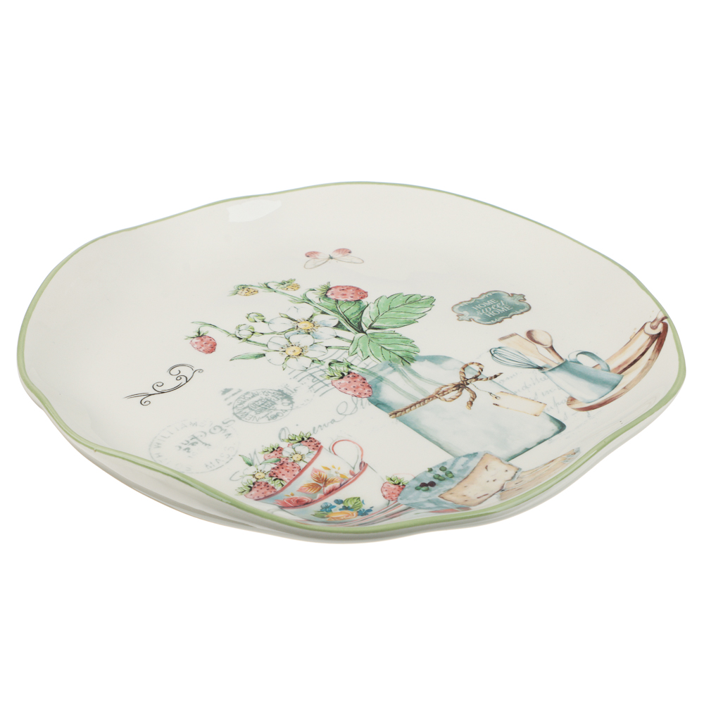 MILLIMI Земляника Тарелка, 21,5х2,5см, керамика, арт.№ 824-202