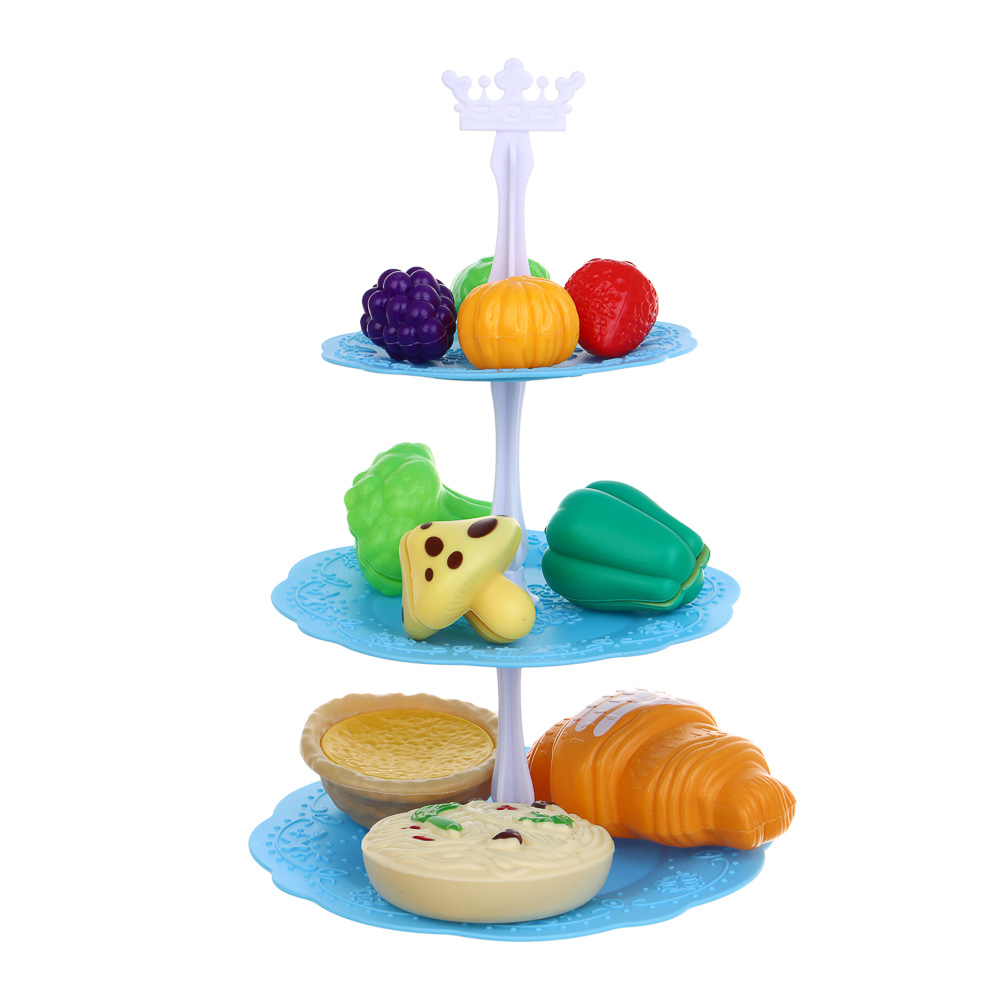 ИГРОЛЕНД Продукты на подставке "Вкусняшки", с аксессуарами в пакете, PP, PVC,21х26 см, 3 диз, арт.№ 294-187