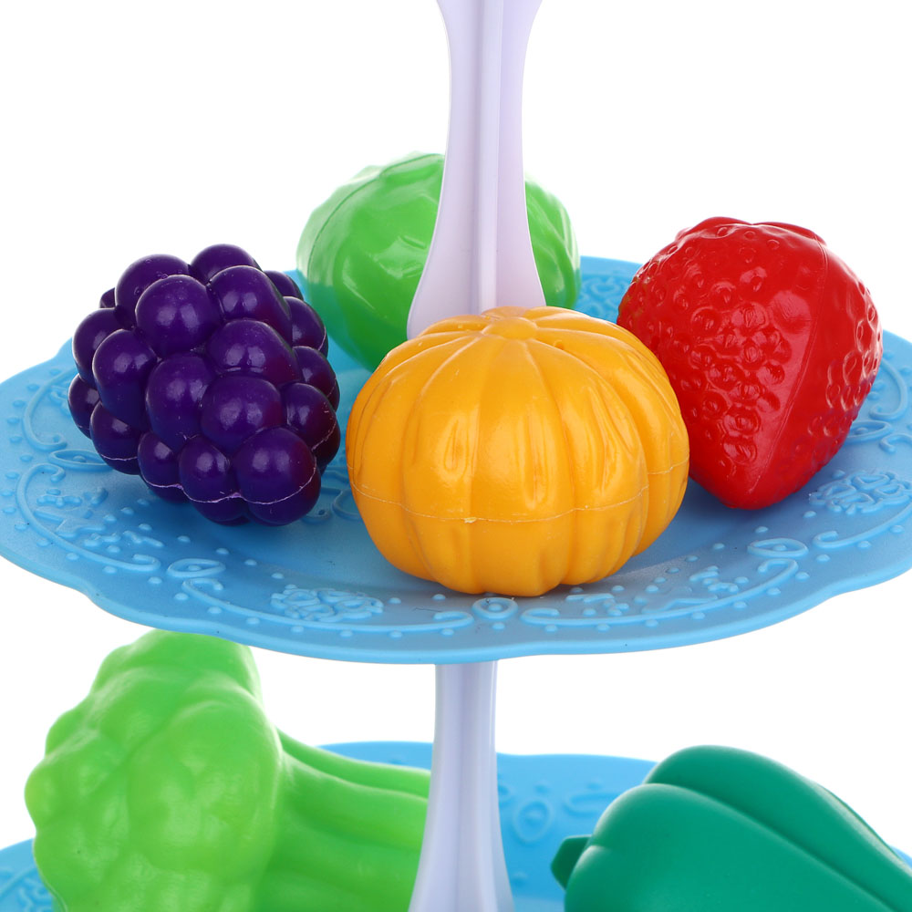 ИГРОЛЕНД Продукты на подставке "Вкусняшки", с аксессуарами в пакете, PP, PVC,21х26 см, 3 диз, арт.№ 294-187