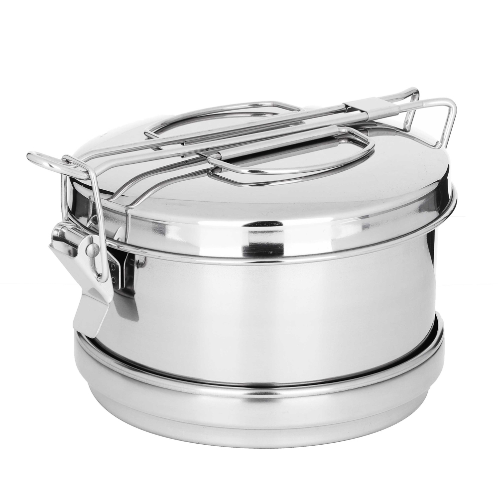 РУССО ТУРИСТО Набор посуды 3 пр. (кастрюля 850мл + кастрюля 350мл + крышка), нерж.сталь, арт.№ 123-033